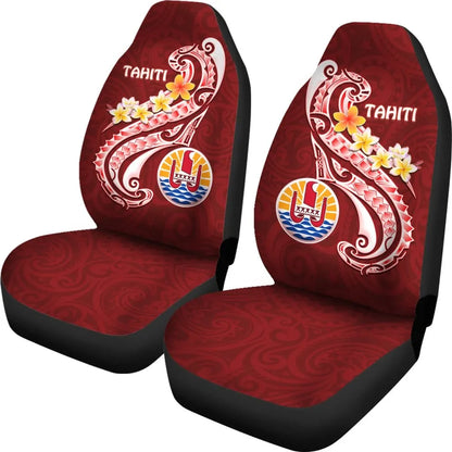 Tahiti Car Seat Covers - Tahiti Seal Polynesian Patterns Plumeria