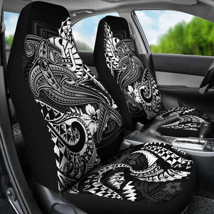 Tahiti Car Seat Covers - White Shark Polynesian Tattoo