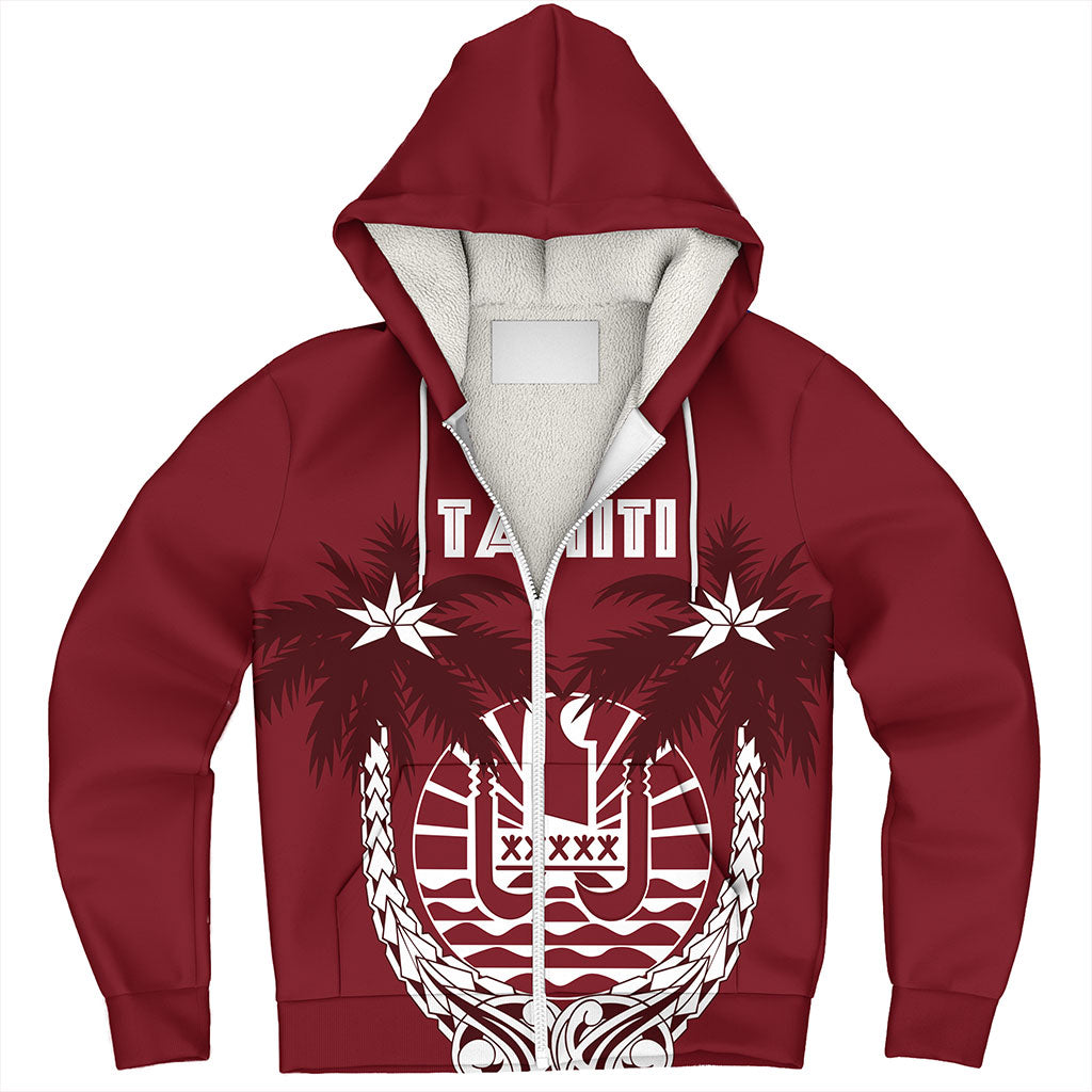 Tahiti Sherpa Hoodie Coat Of Arms Coconut