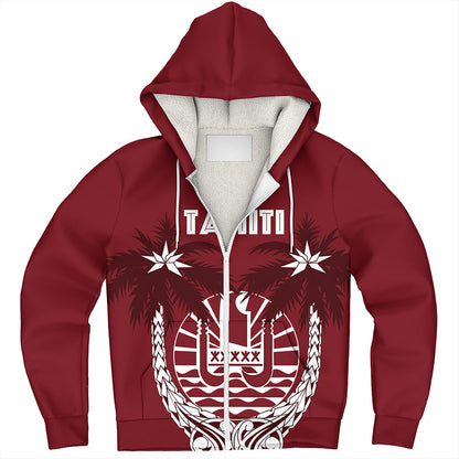 Tahiti Sherpa Hoodie Coat Of Arms Coconut