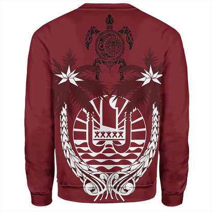 Tahiti Sweatshirt Coat Of Arms Coconut