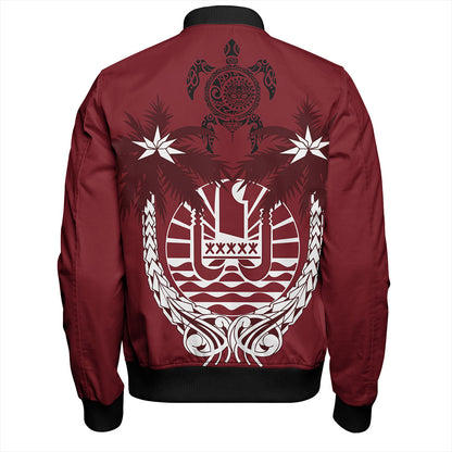 Tahiti Bomber Jacket Coat Of Arms Coconut