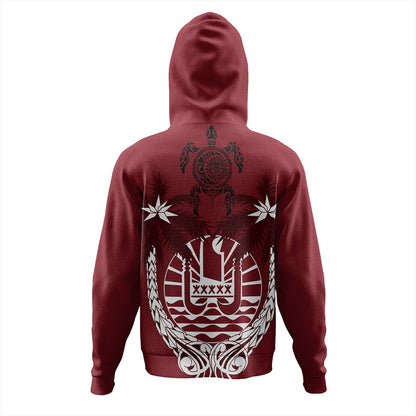Tahiti Hoodie Coat Of Arms Coconut