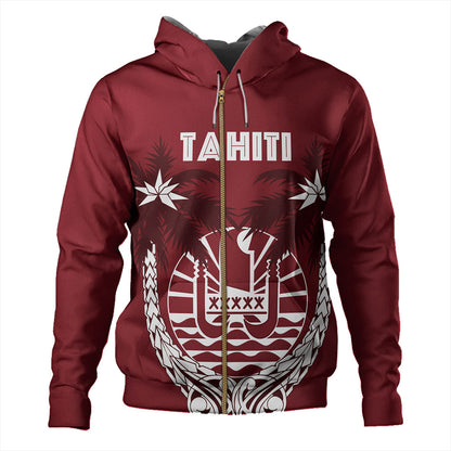Tahiti Hoodie Coat Of Arms Coconut