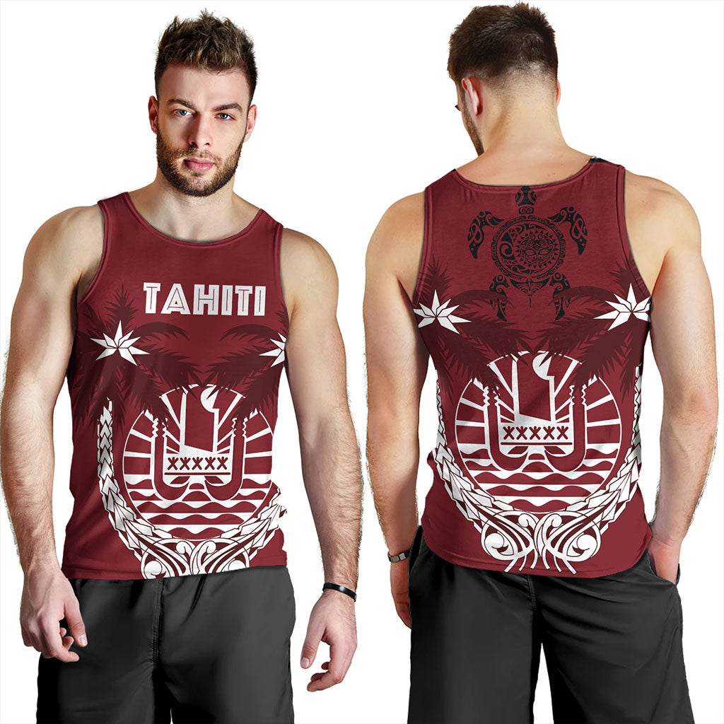 Tahiti Tank Top Coat Of Arms Coconut