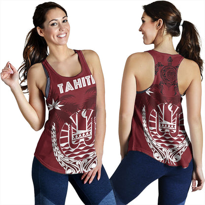 Tahiti Women Tank Coat Of Arms Coconut