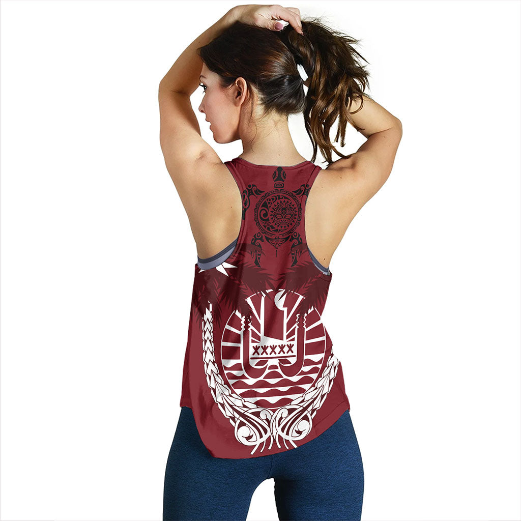 Tahiti Women Tank Coat Of Arms Coconut