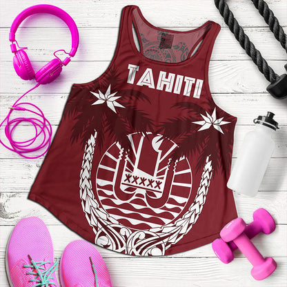 Tahiti Women Tank Coat Of Arms Coconut