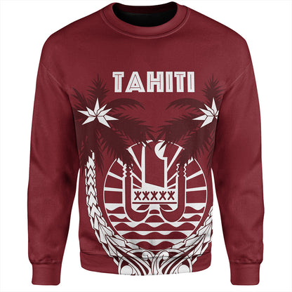 Tahiti Sweatshirt Coat Of Arms Coconut