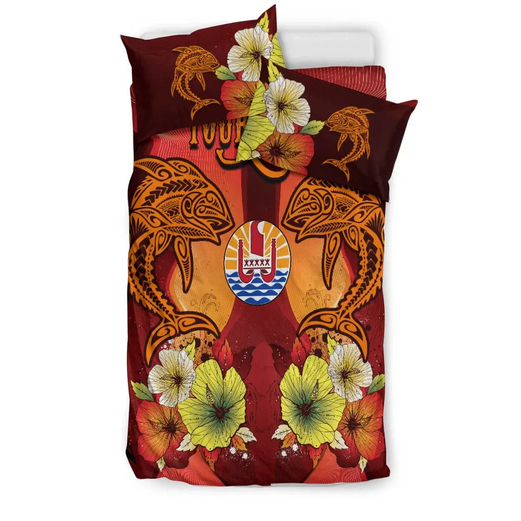 Tahiti Custom Personalised Bedding Sets - Tribal Tuna Fish
