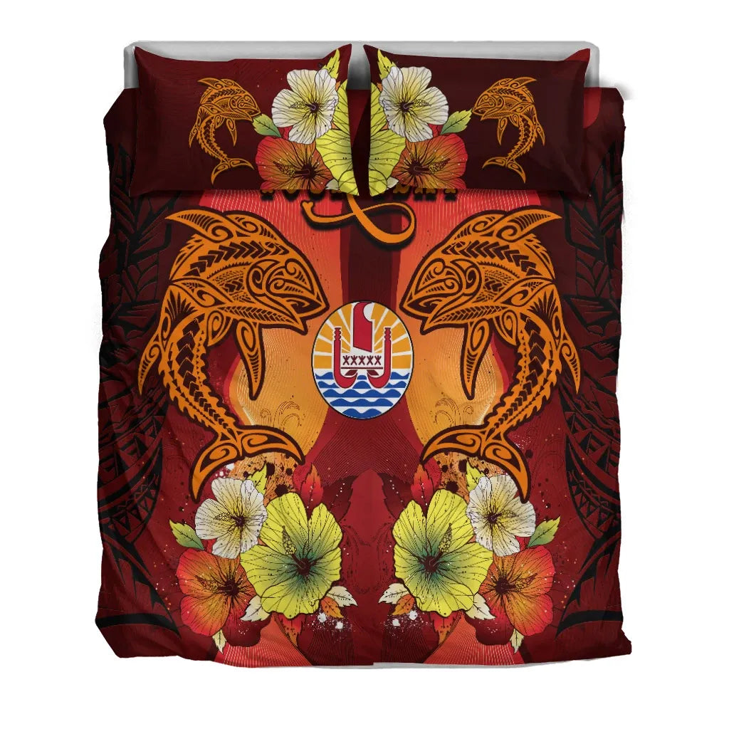 Tahiti Custom Personalised Bedding Sets - Tribal Tuna Fish