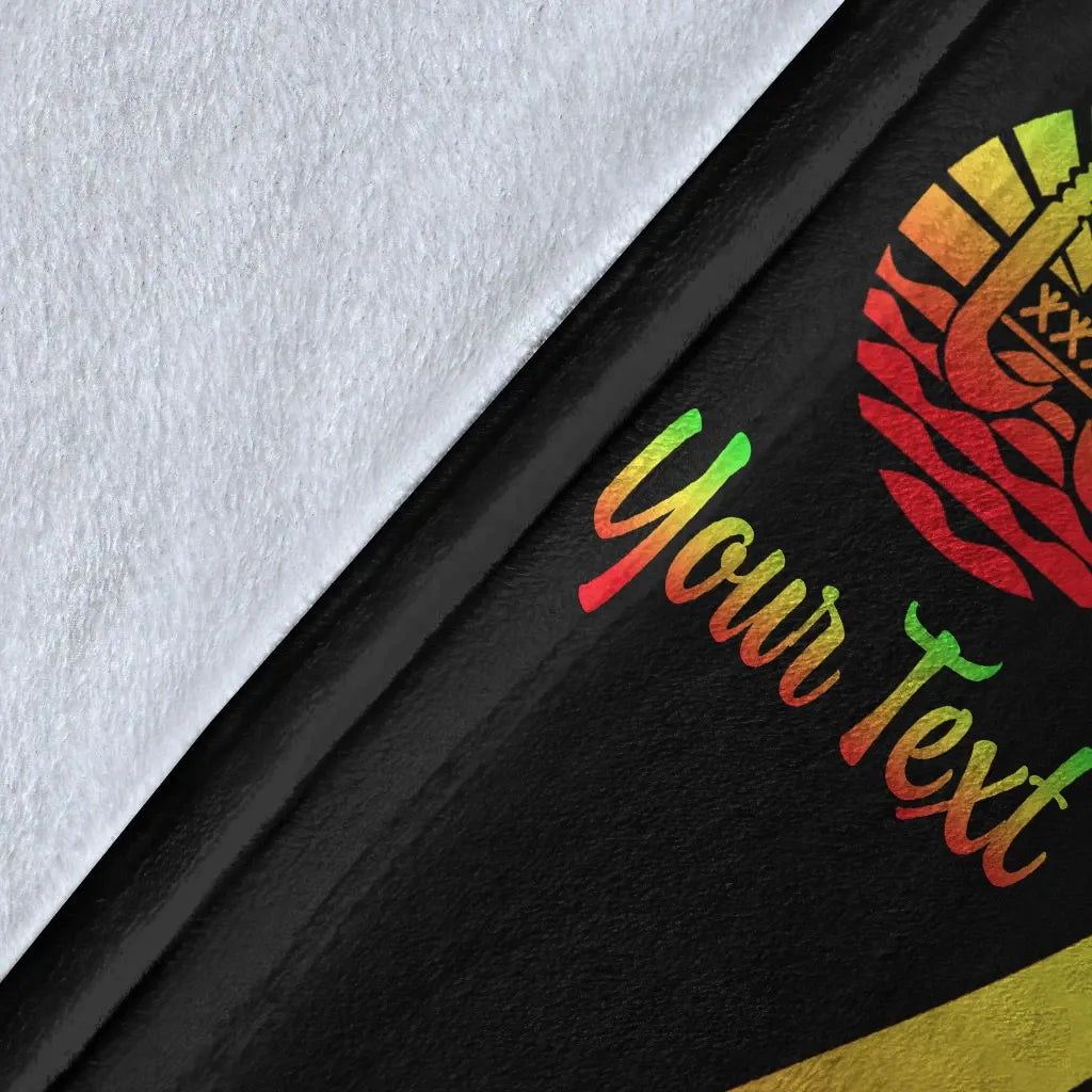 Tahiti Custom Personalised Premium Blanket - Reggae Polynesian Tentacle Tribal Pattern