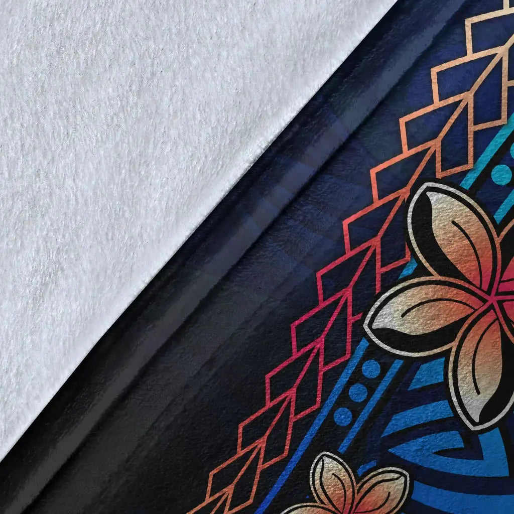 Tahiti Custom Personalised Premium Blanket - Vintage Tribal Mountain