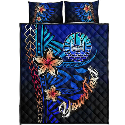 Tahiti Custom Personalised Quilt Bed Set - Vintage Tribal Mountain