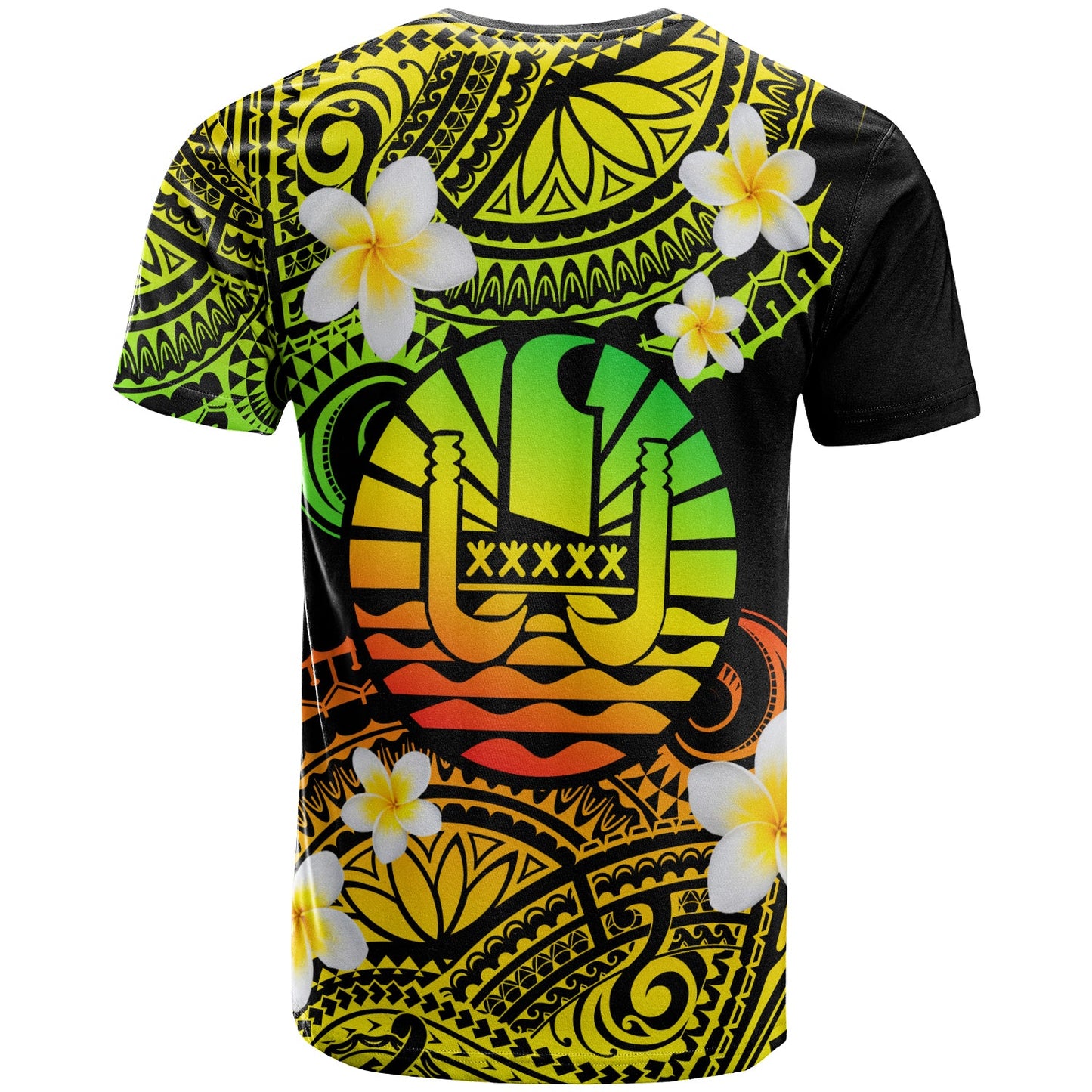 Tahiti Custom Personalised T-Shirt - Plumeria Polynesian Vibe Reggae