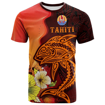 Tahiti Custom Personalised T-Shirt - Tribal Tuna Fish