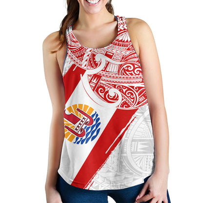 Tahiti Women Tank Tribal Traditional Flag