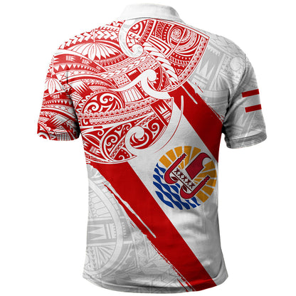 Tahiti Polo Shirt Tribal Traditional Flag