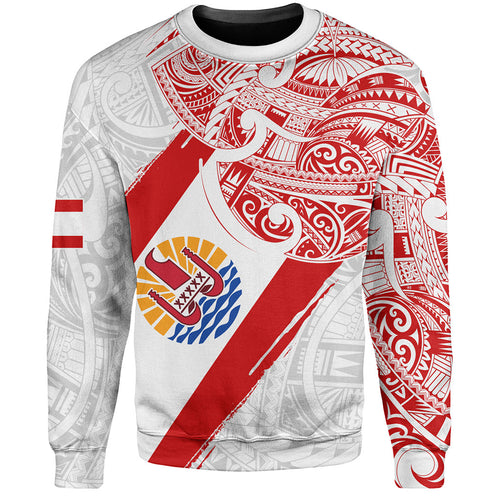 Tahiti Sweatshirt Tribal Traditional Flag