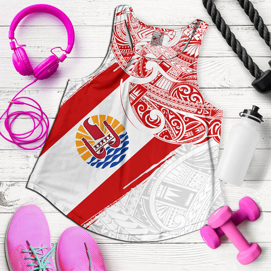 Tahiti Women Tank Tribal Traditional Flag