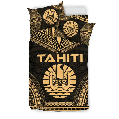 Tahiti Polynesian Chief Duvet Cover Set - Gold Version