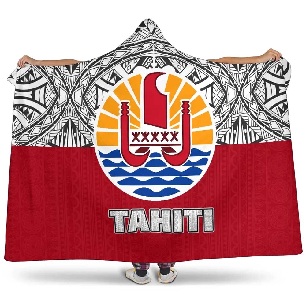 Tahiti Hooded Blanket - Polynesian Design