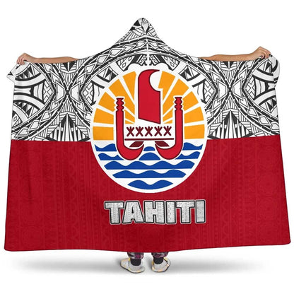Tahiti Hooded Blanket - Polynesian Design
