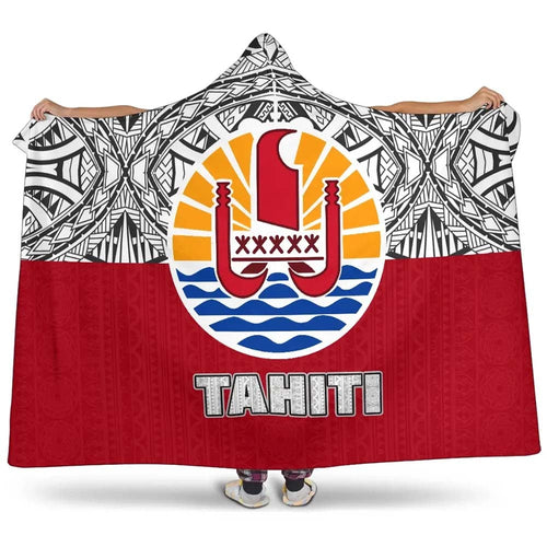 Tahiti Hooded Blanket - Polynesian Design