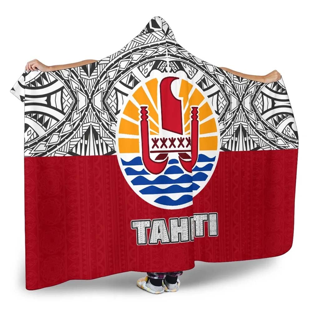 Tahiti Hooded Blanket - Polynesian Design
