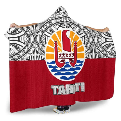 Tahiti Hooded Blanket - Polynesian Design