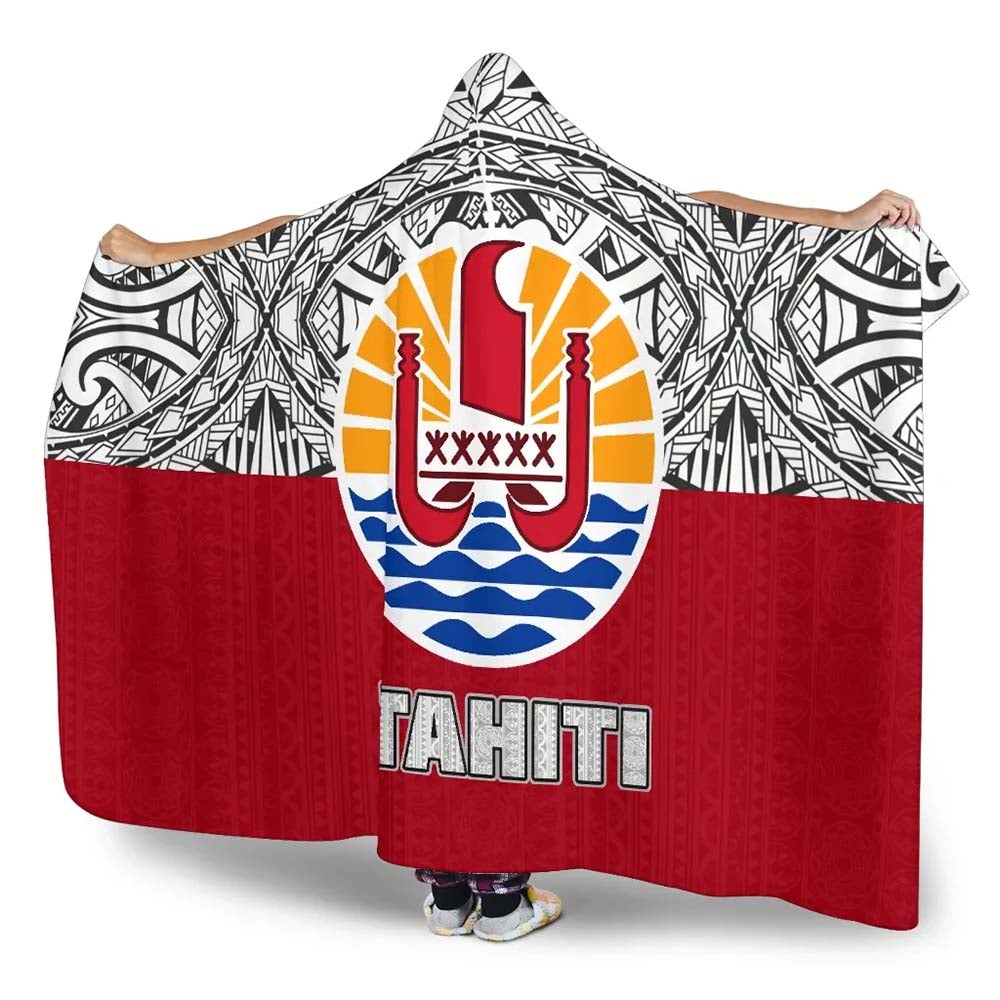 Tahiti Hooded Blanket - Polynesian Design