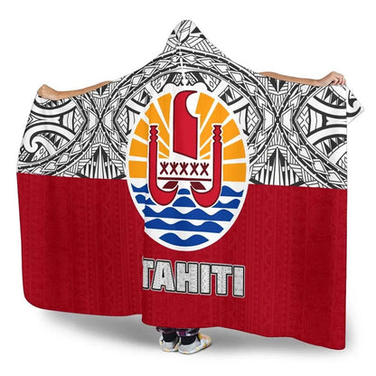 Tahiti Hooded Blanket - Polynesian Design