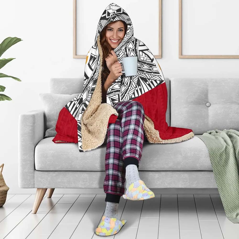 Tahiti Hooded Blanket - Polynesian Design