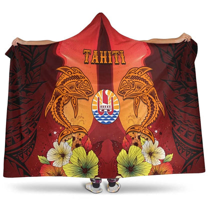 Tahiti Hooded Blankets - Tribal Tuna Fish