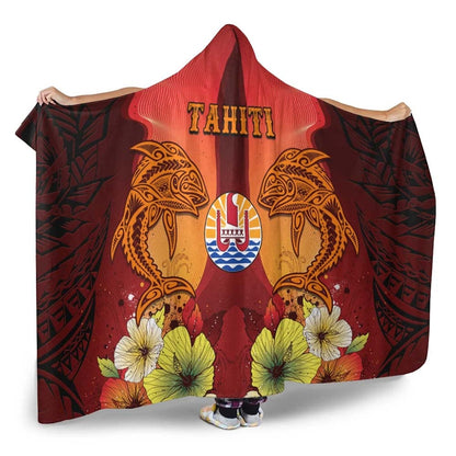 Tahiti Hooded Blankets - Tribal Tuna Fish
