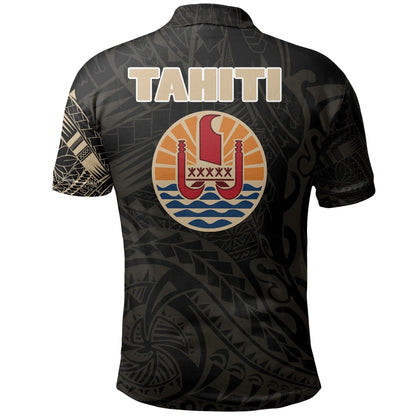 Tahiti Polo Shirt - Tahiti Flag Polynesian Tattoo