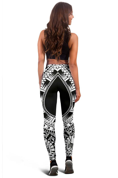 Tahiti Legging Polynesian Pattern Black