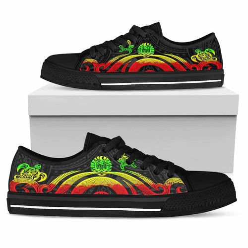 Tahiti Low Top Canvas Shoes - Reggae Tentacle Turtle