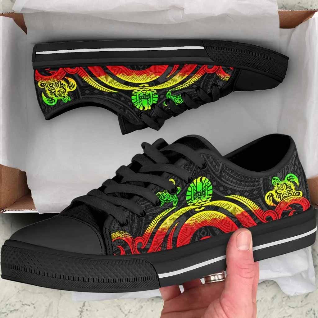 Tahiti Low Top Canvas Shoes - Reggae Tentacle Turtle