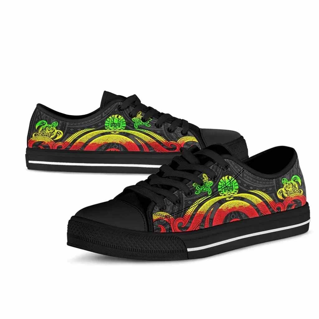 Tahiti Low Top Canvas Shoes - Reggae Tentacle Turtle