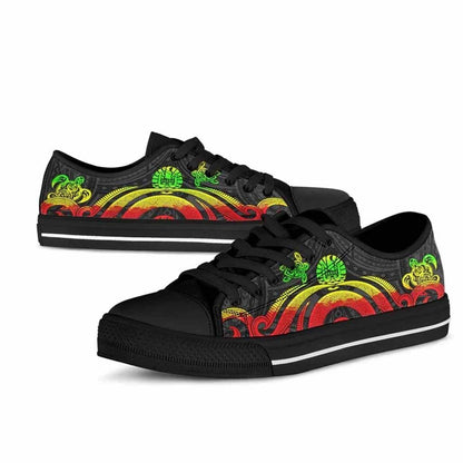Tahiti Low Top Canvas Shoes - Reggae Tentacle Turtle