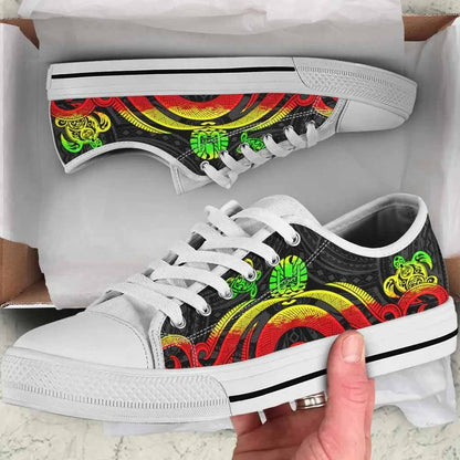 Tahiti Low Top Canvas Shoes - Reggae Tentacle Turtle