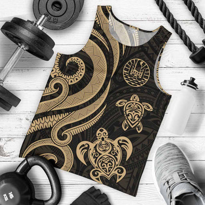 Tahiti Men Tank Top - Gold Tentacle Turtle