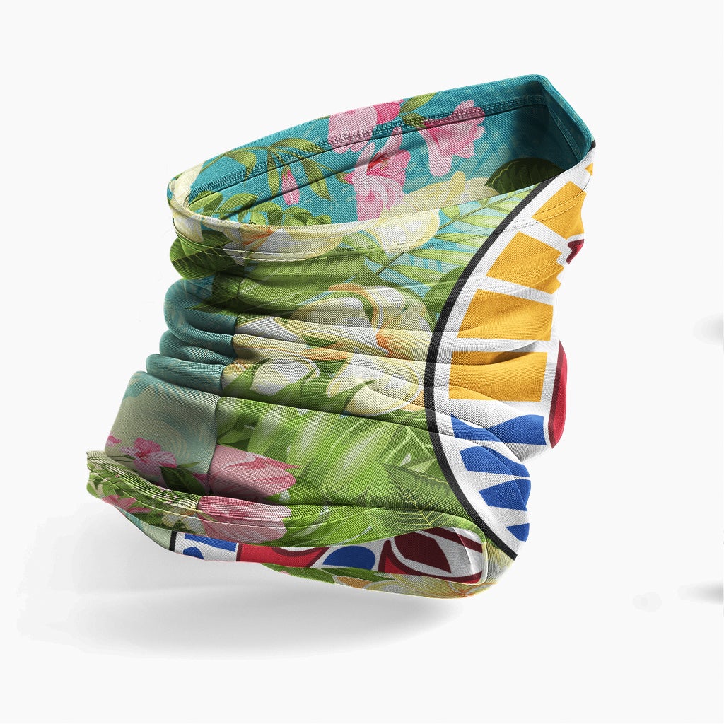 Tahiti Neck Gaiter - Floral Palm Tree