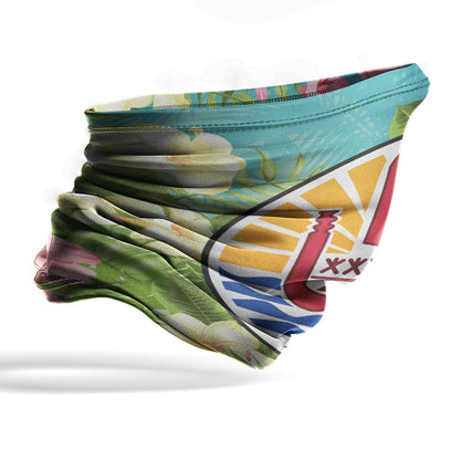 Tahiti Neck Gaiter - Floral Palm Tree