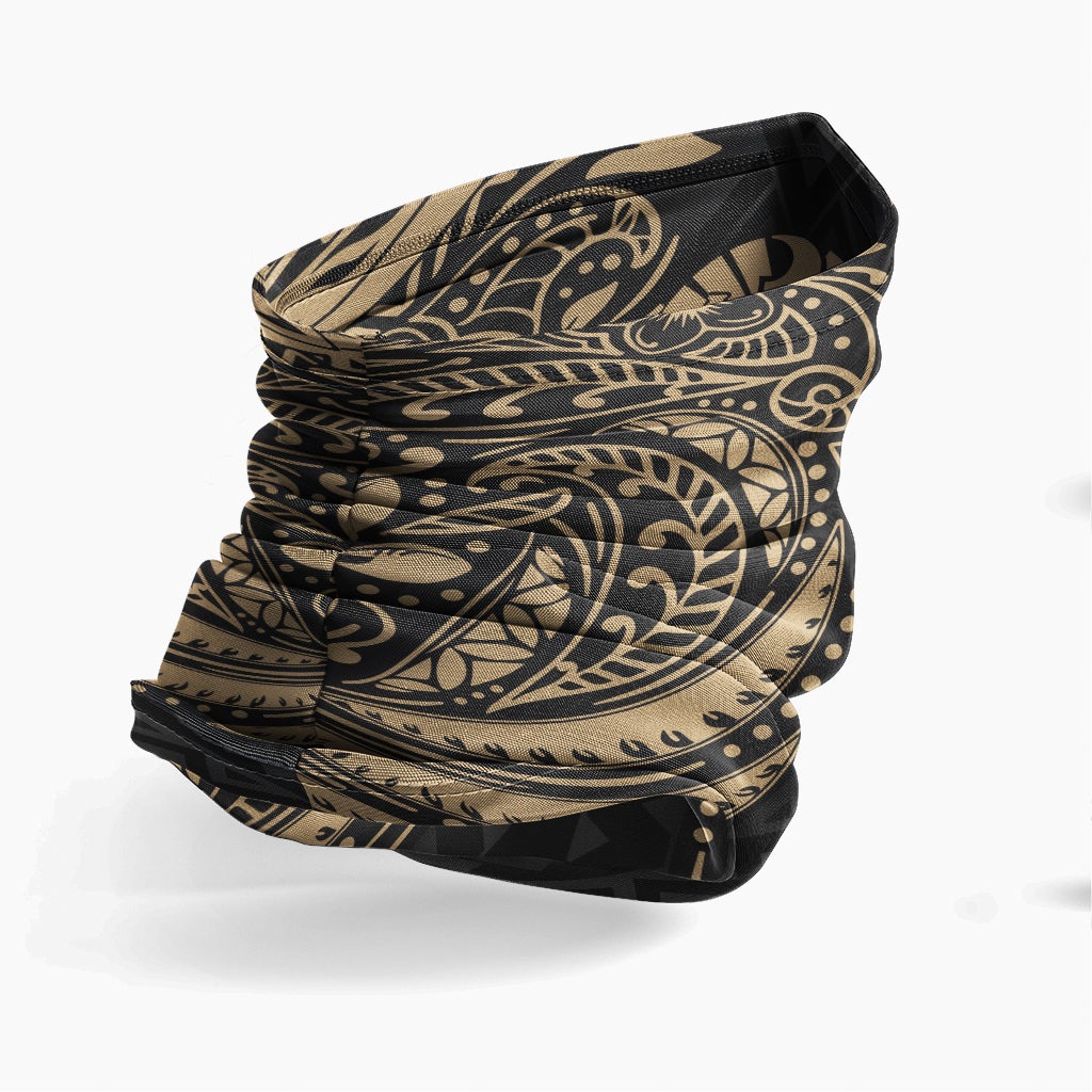 Tahiti Neck Gaiter - Floral Tattoo Gold