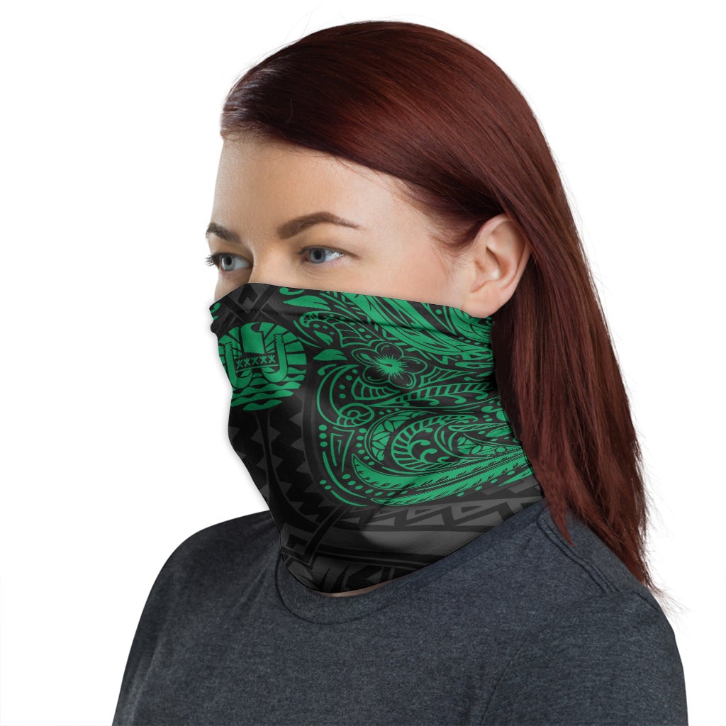 Tahiti Neck Gaiter - Floral Tattoo Green