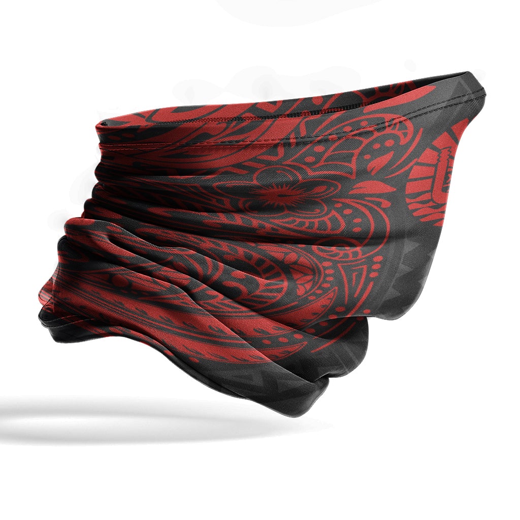 Tahiti Neck Gaiter - Floral Tattoo Red
