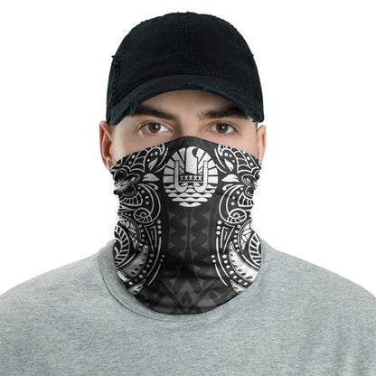 Tahiti Neck Gaiter - Floral Tattoo White