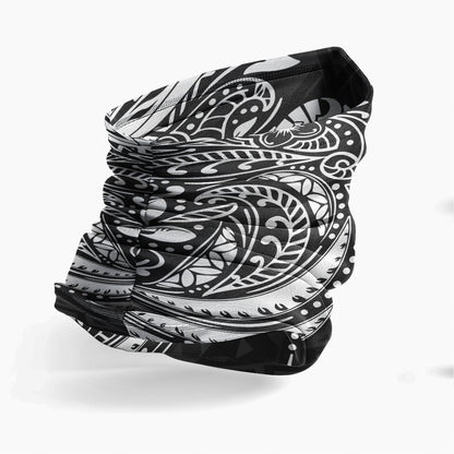 Tahiti Neck Gaiter - Floral Tattoo White